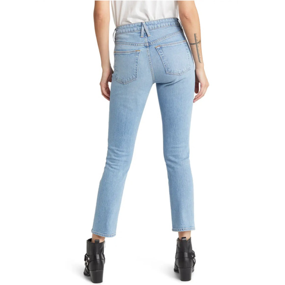 NWT SLVRLAKE Lou Lou Mid Rise Crop Jeans In Country Roads Size 26 - Picture 2 of 8